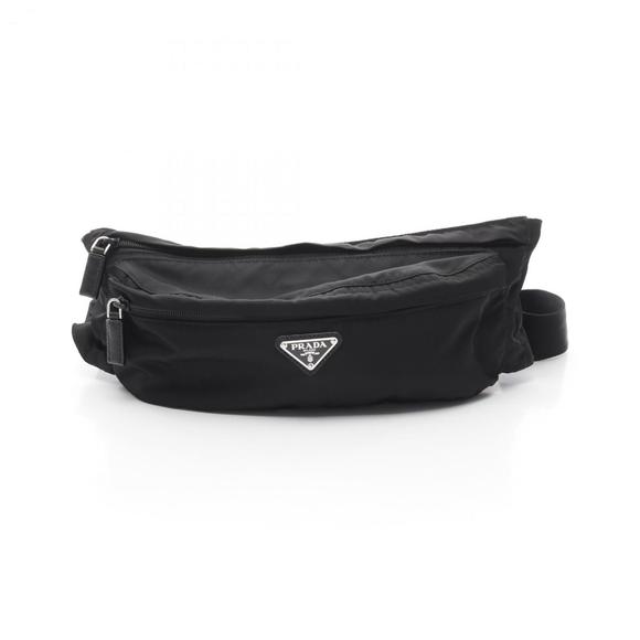 Prada Tessuto Montagne waist bag, body nylon and leather, for men women, black - Picture 1 of 8